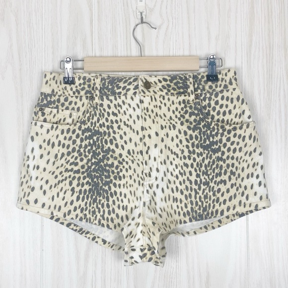 BDG High Waist Leopard Print Shorts - Picture 1 of 5